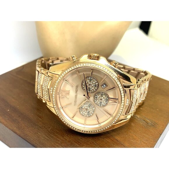 Michael Kors Women\'s Watch MK6730 Quartz Chronograph Rose Gold Steel 43mm main image 11